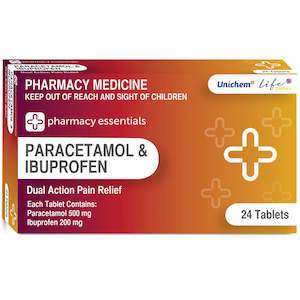 Pain Relief: PE Paracetamol + Ibuprofen Tab 24pk
