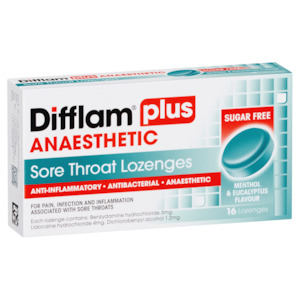 DIFFLAM Lozenges Plus Anaestic Eucalyptus Menthol 16s