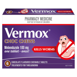 Digestion: VERMOX Tablets 100mg 6s