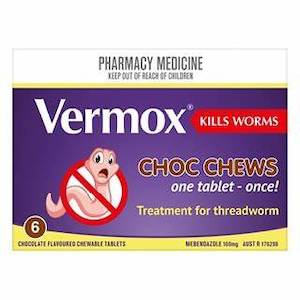 Digestion: VERMOX Chocolate Chewable Tablets 6s