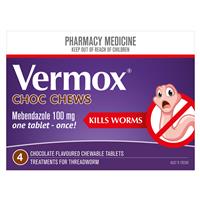 VERMOX Chocolate Chewable Tablets 4s