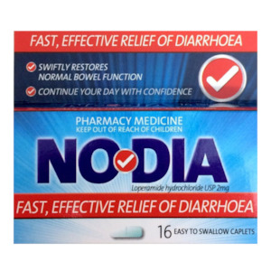 NODIA Loperamide Hcl 2mg Caplets 16s