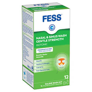 Cough And Cold: FESS Nasal & Sinus Wash Kit Gentle Strength 1.94x12pk