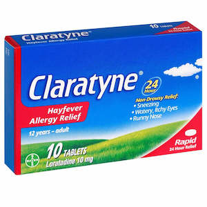 Allergy: Claratyne Tabs 10mg 10s