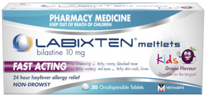 Allergy: LABIXTEN Melt for Kids Tabs 10mg 30s