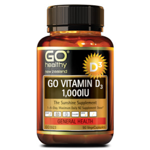 Go Healthy: Go Healthy Go Vitamin D3 1000iu + Vit C & Zinc 60 vege capsules