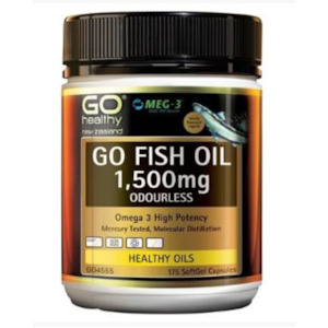Go Healthy: Go Healthy Go Fish Oil Odourless 1,500mg Capsules 175's