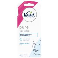 Skin Care: VEET Pure Cold Wax Strips Face 20s