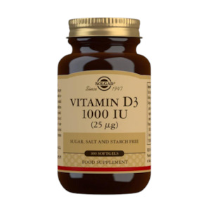 SOLGAR Vitamin D3 1000iu CAPS 100pk