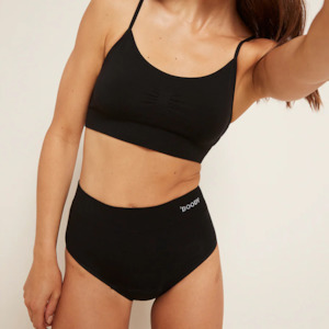 Boody: BOODY Women Period Full Brief Light-Moderate Black Medium