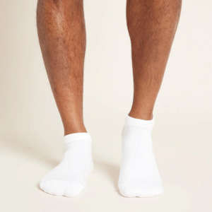 Boody: BOODY Men Sock Low Cut C/Snkr Wht 6-11