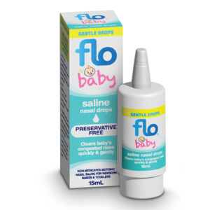 Flo Baby Saline + Nasal Drops 15ml