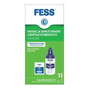 Nasal Medicines: Fess Nasal & Sinus Wash Kit Gentle Strength 1.94g 12pk