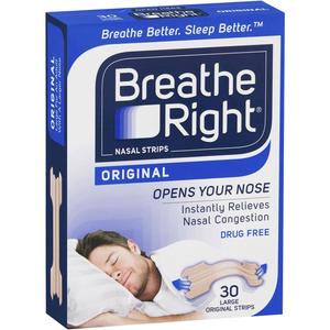 Nasal Medicines: Breathe Right Nasal Strips Original Large 30s