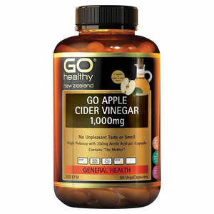 Weight Management Supplements: GO Healthy GO Apple Cider Vinegar 1,000mg VegeCapsules 90s