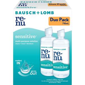 Bausch Lomb: Bausch + Lomb Sensitive Multi Purpose Solution Duo Pack 2x 355ml