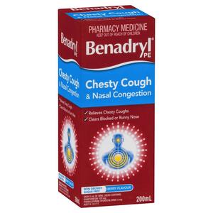 Benadryl PE Chesty Cough & Nasal Congestion Liquid 200ml