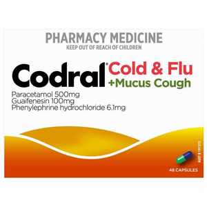 Codral Cold & Flu + Mucus Cough Capsules 48s