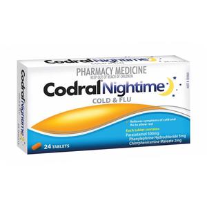 Codral Nightime Cold & Flu Tablets 24s