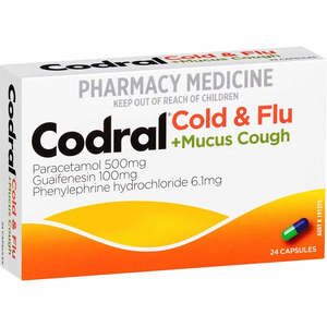 Codral Cold & Flu + Mucus Cough Capsules 24s