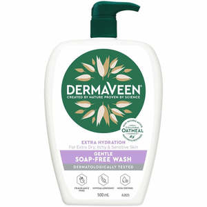 DermaVeen Extra Hydration Gentle Soap-Free Wash 500ml