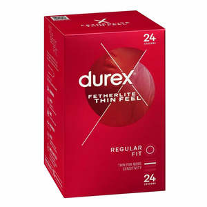 Durex Condoms Fetherlite Thin Feel Regular Fit 24pk