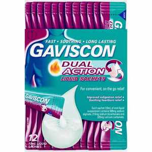 Gaviscon: Gaviscon Dual Action Liquid Sachet 10ml 12s