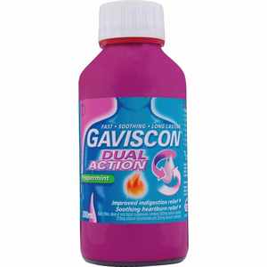 Gaviscon: Gaviscon Dual Action Liquid Peppermint 300ml