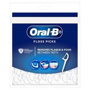 Oral B Floss Picks Nonflavoured White 75pk