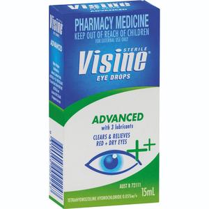 Eye Medicines: Visine Advanced Relief Eye Drops 15ml