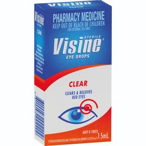 Eye Medicines: Visine Clear Eye Drops 15ml