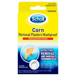 Scholl Corn Removal Plasters Washproof 8pk