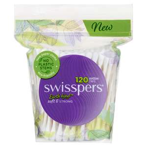 Cotton Wool Pads Buds: Swisspers Earth Kind Paper Tips 120s