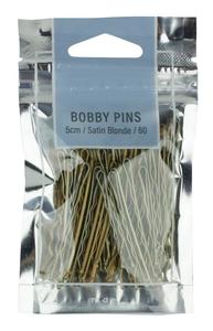 Hair Accessories: Adorn by Mae Bobby Pins 5cm Satin Blonde 60s