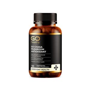 GO Healthy GO Chaga Mushroom Antioxidant VegeCapsules 60s