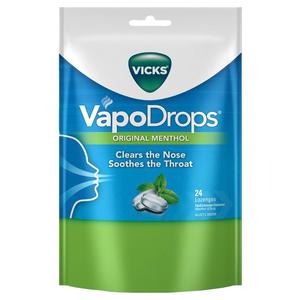 Vicks: Vicks VapoDrops Original Menthol Lozenges 24s
