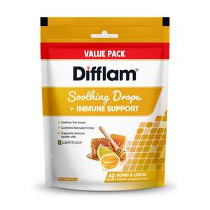 Difflam: Difflam Drops + Immune Support Honey & Lemon 42s