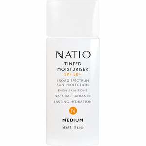 Natio Tinted Moisturiser SPF50+ Medium 50ml