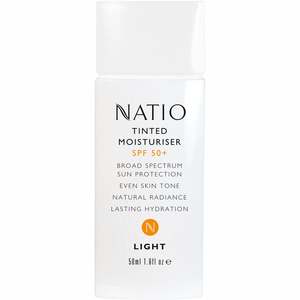 Natio Tinted Moisturiser SPF50+ Light 50ml