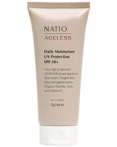 Natio Ageless Daily Moisturiser UV Protection SPF 50+ 75g
