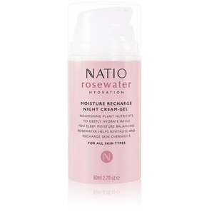 Natio Rosewater Moisture Recharge Night Cream-Gel 80ml