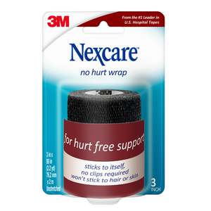 Nexcare No Hurt Wrap 75mm x 2m Black