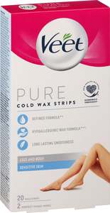 Veet Pure Cold Wax Strips 20pk