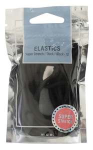 Hair Accessories: Adorn by Mae Elastics Thick Super Stretch Black 12s