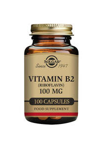 Energy: Solgar Vitamin B2 (Riboflavin) 100mg Capsules 100s
