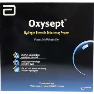 Contact Lens Care: OxySept Disinfecting System 3 x 240ml + 72 Tablets + 1 Lens Case