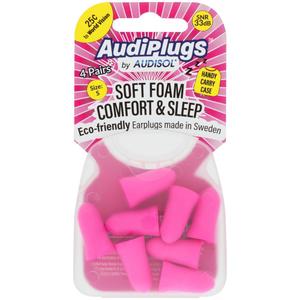 Ear Care: Audiplugs Soft Foam Comfort & Sleep 4pr