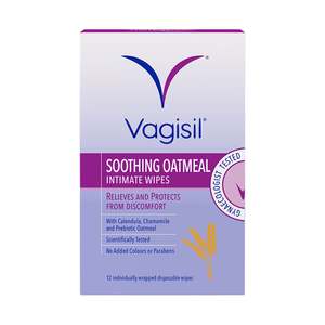 Feminine Hygiene: Vagisil Soothing Oatmeal Wipes 12pk