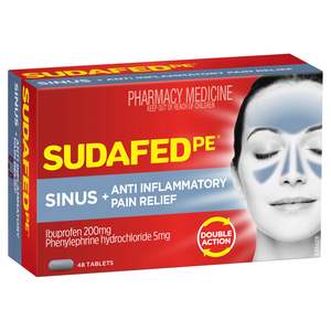 Nasal Medicines: Sudafed PE Sinus/Anti-Inflammatory 48s