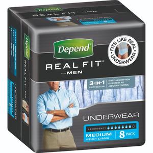 Depend REALFIT Medium Mens 8pk